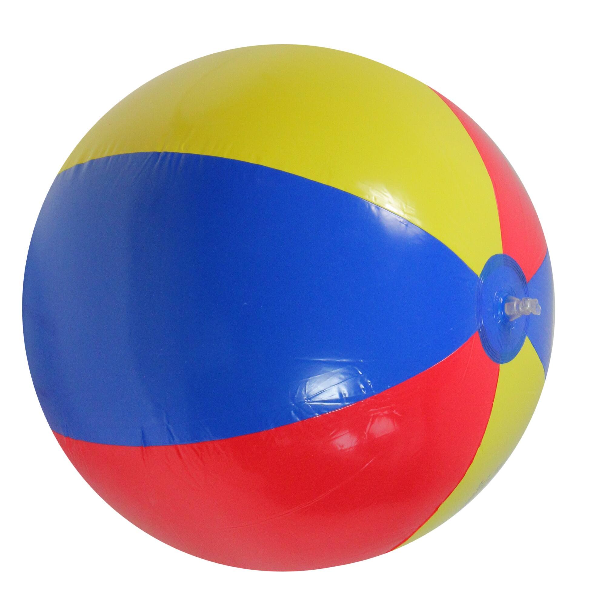 46" Red and Blue Classic 6 Panel Inflatable Beach Ball